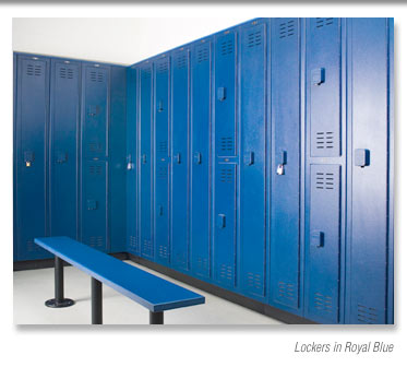 Two tier lockers in beige