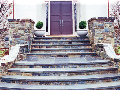 Bluestone Flagging Porch Stairs