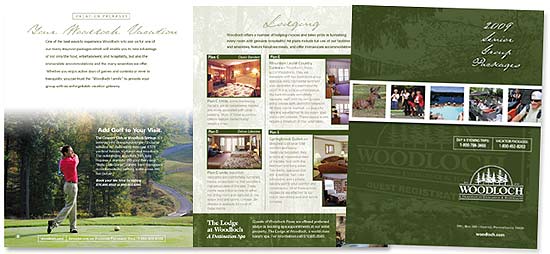 Woodloch Resort Rates Brochure Design